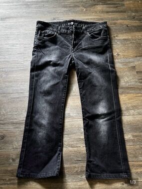 7 For All Mankind Kimmie Black Bootcut Jeans in Size 29